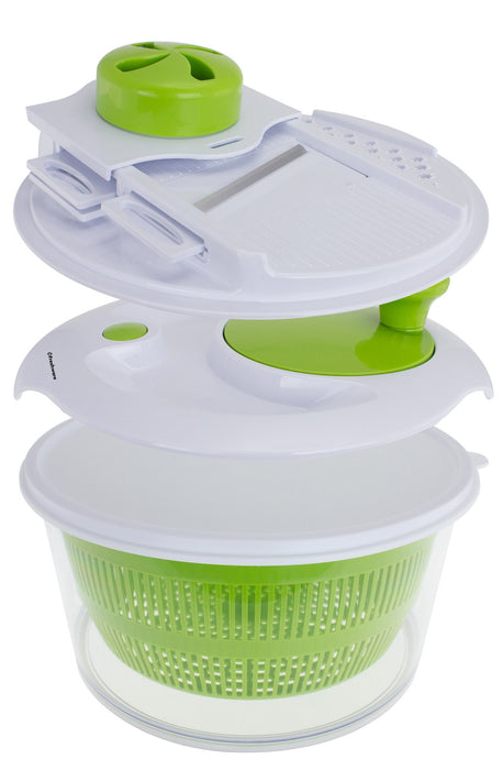 Freshware 9-in-1 Salad Spinner Set with Mandoline Slicer and Storage Lid, 9-In-1