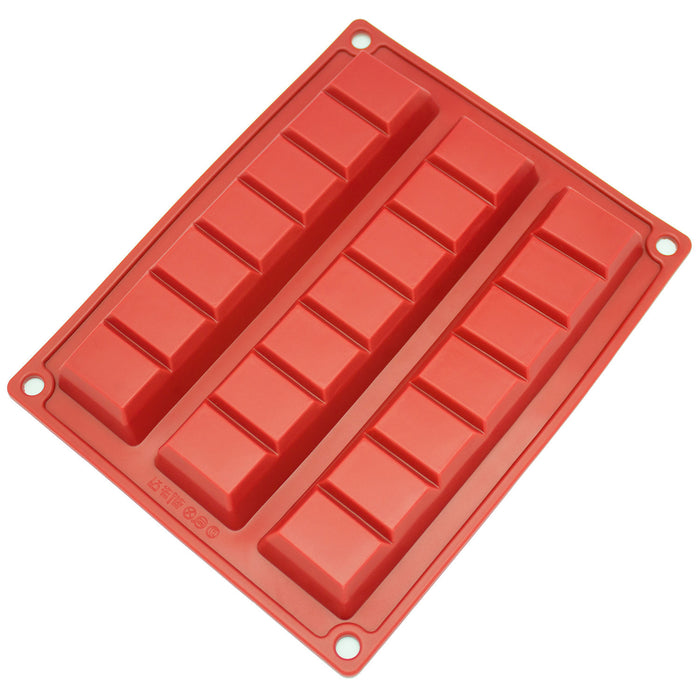 3-Cavity Silicone Mold for Making Break-Apart Chocolate Chunks, Protein and Energy Bites, and More