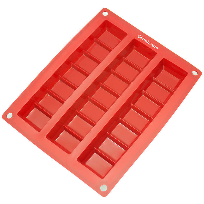 3-Cavity Silicone Mold for Making Break-Apart Chocolate Chunks, Protein and Energy Bites, and More