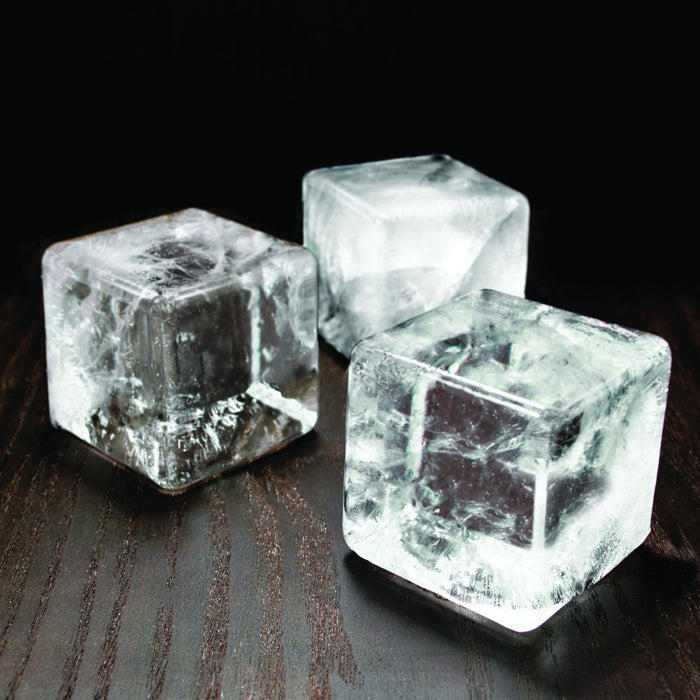 8-Cavity Jumbo 2-Inch Cube Silicone Ice Tray, Blue