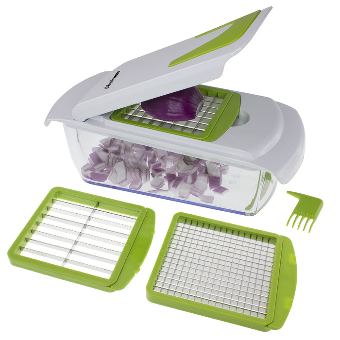 4-in-1 Onion, Vegetable, Fruit and Cheese Chopper with Storage Lid