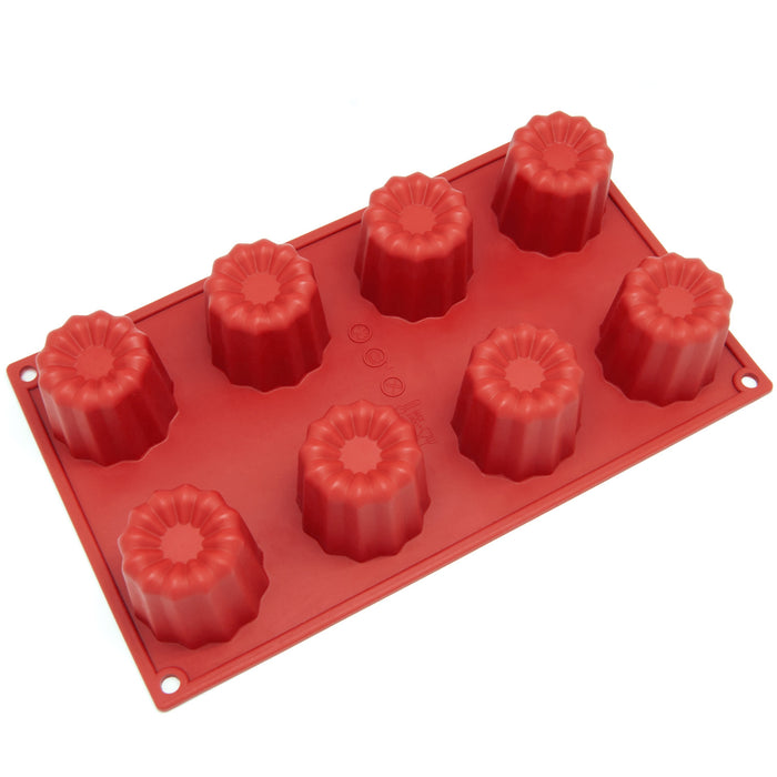 8-Cavity Silicone Caneles and Bordelais Fluted Cake Mold