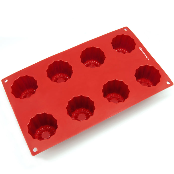 8-Cavity Silicone Caneles and Bordelais Fluted Cake Mold
