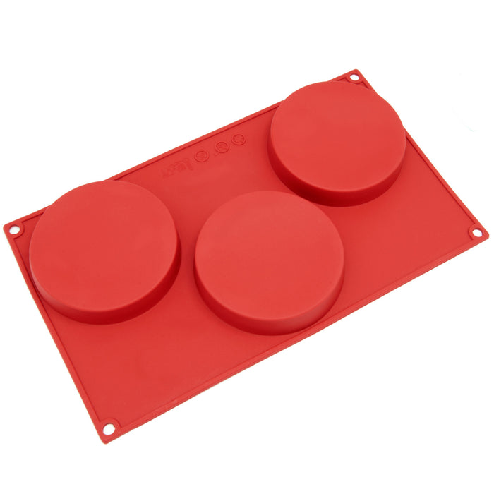 3-Cavity Silicone Disc Cake, Pie, Custard, Tart, Resin Coaster and Soap Mold