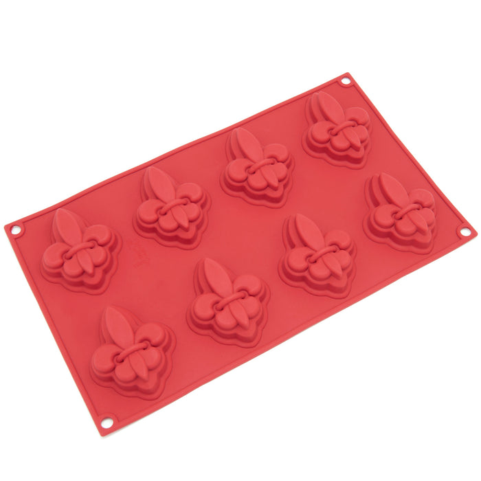 8-Cavity Silicone Fleur-de-lis Cake Mold