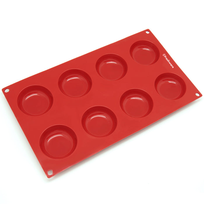 8-Cavity Silicone Round Cookie, Chocolate, Candy and Gummy Mold