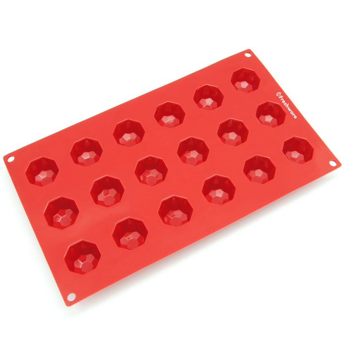 18-Cavity Silicone Mini Diamond Chocolate, Candy and Gummy Mold