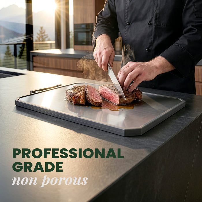 Premium Large Titanium Cutting Board Double Sided