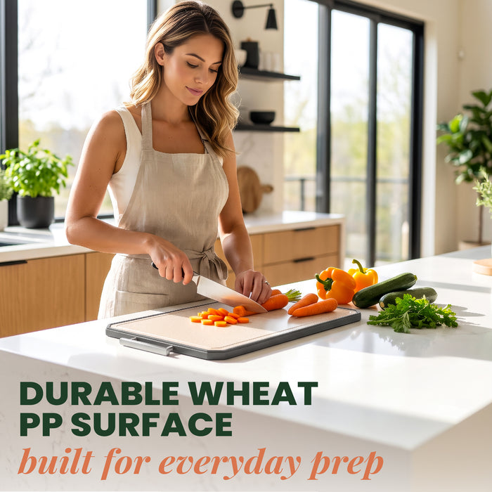 Premium Large Titanium Cutting Board Double Sided