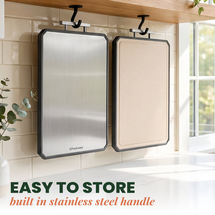 Premium Large Titanium Cutting Board Double Sided
