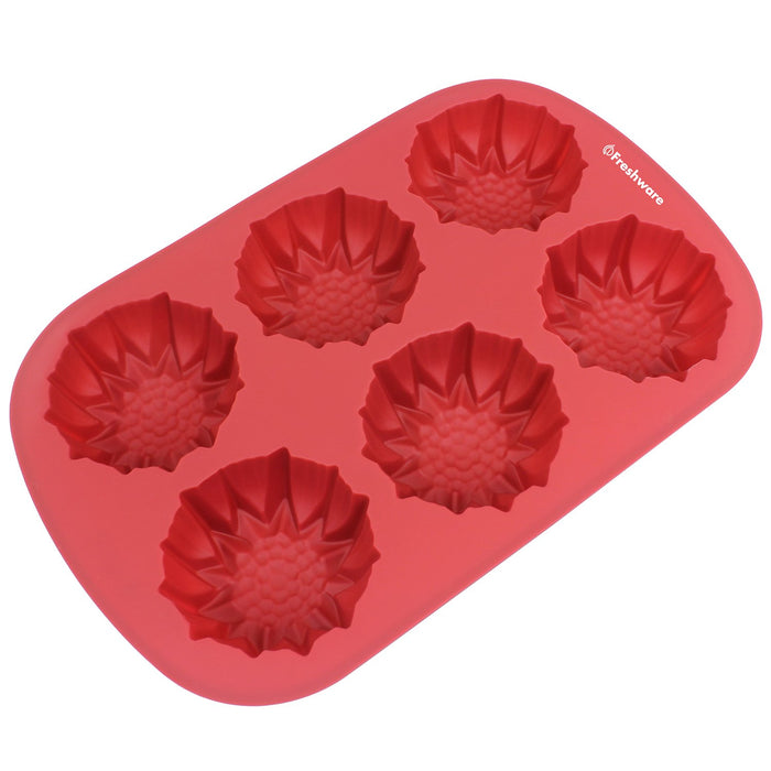 Silicone Molds [Lion, 4 Cup] Cupcake Baking Pan - Free Paper