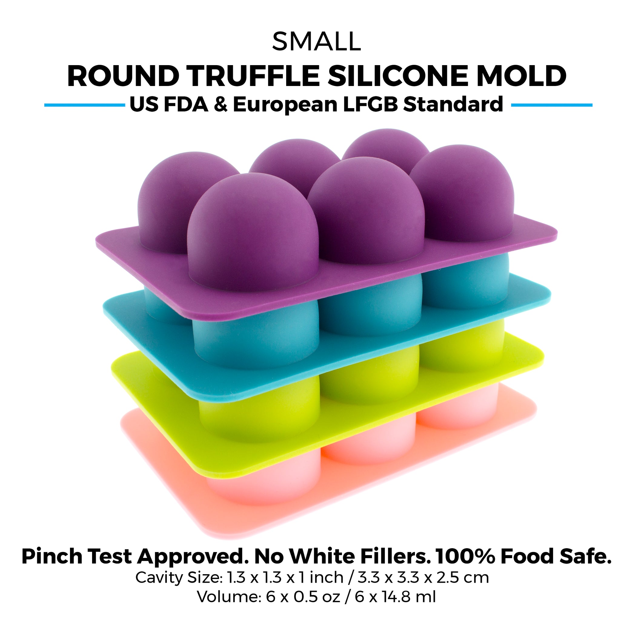 Silicone Chocolate Candy Molds - Non Stick, BPA Free, Reusable 100% Si ...