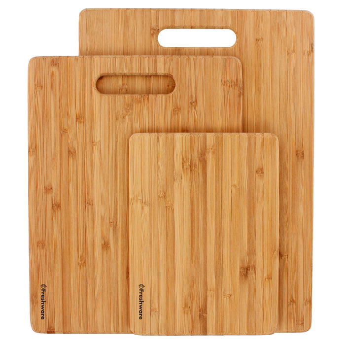 Bamboo Cutting Board for Kitchen, Wood Chopping Board, Easy Grip Handle, BPA Free, 100% Natural