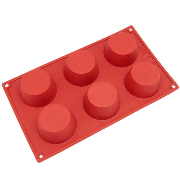 Silicone Molds Muffin 6 Cup Cupcake Baking Pan Free Paper Muffin Freshware