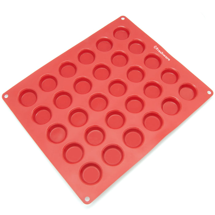 30-Cavity Silicone Mini Round Cookie, Chocolate, Candy and Gummy Mold