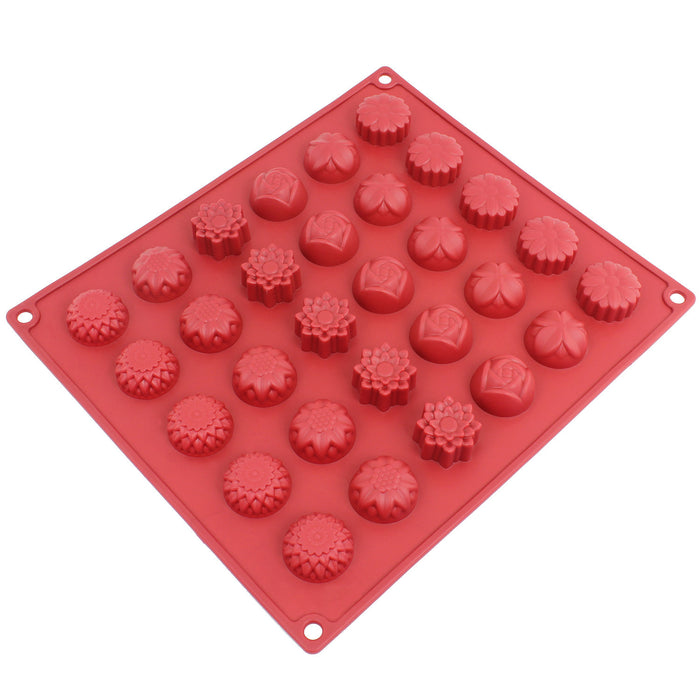 30-Cavity Silicone Flower Mold for Making Homemade Chocolate, Candy, Gummy, Jelly, and More