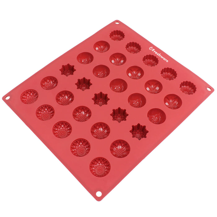 30-Cavity Silicone Flower Mold for Making Homemade Chocolate, Candy, Gummy, Jelly, and More