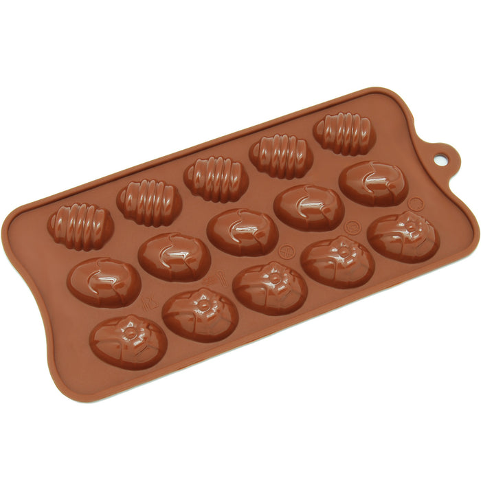 15-Cavity Silicone Easter Egg Chocolate, Candy and Gummy Mold