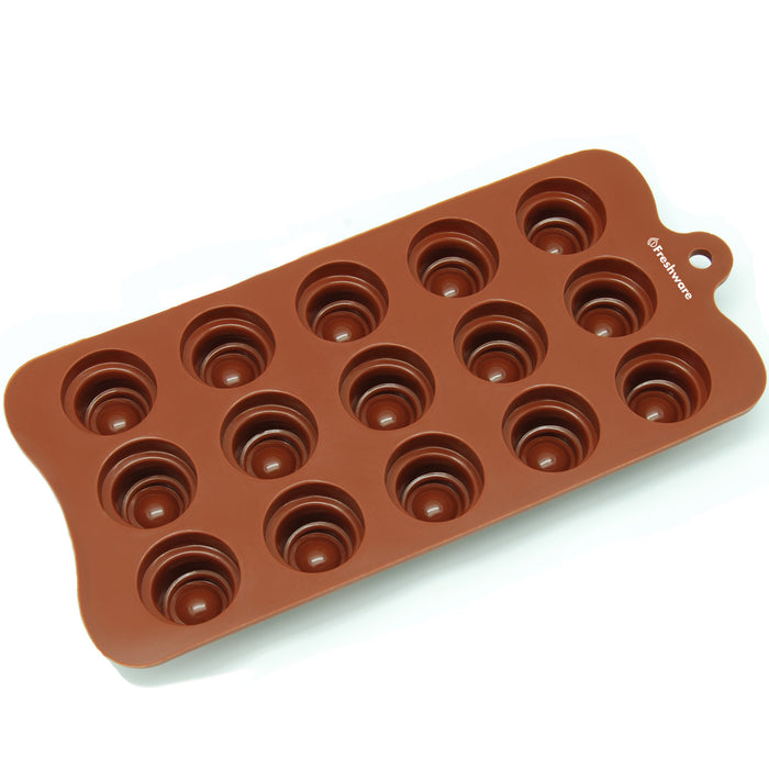 15-Cavity Silicone Spiral Cone Chocolate, Candy and Gummy Mold