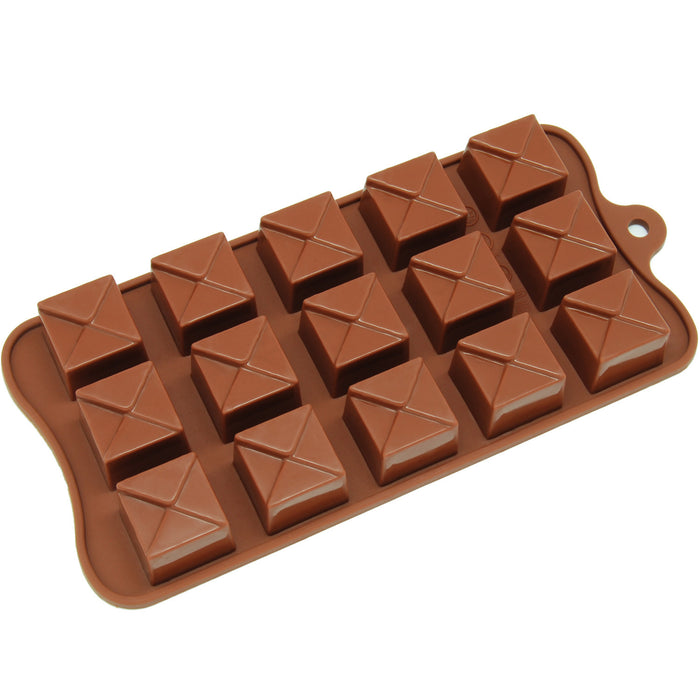 15-Cavity Silicone Tiered Square Chocolate, Candy and Gummy Mold