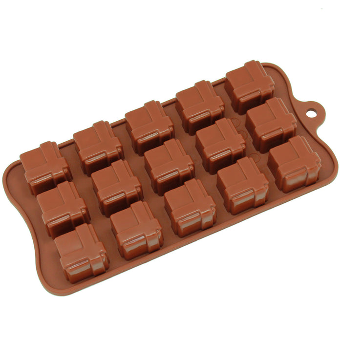 15-Cavity Silicone Gift Box Chocolate, Candy and Gummy Mold