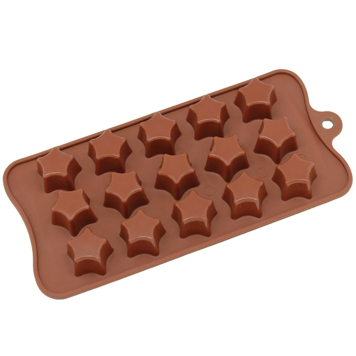 15-Cavity Silicone Super Star Chocolate, Candy and Gummy Mold