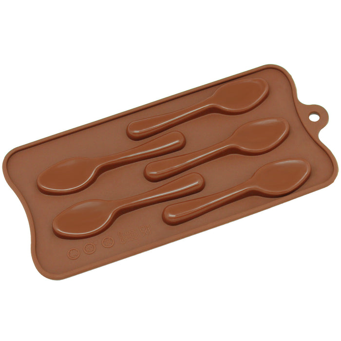 5-Cavity Silicone Small Spoon Chocolate, Candy and Gummy Mold