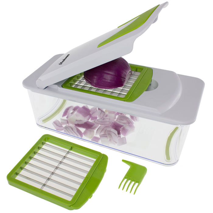 Ltrototea Safe Slice Mandoline Food Slicer, Safe Vegetable Slicer Cutter&Julienne, Kitchen Vegetable Chopper with Container