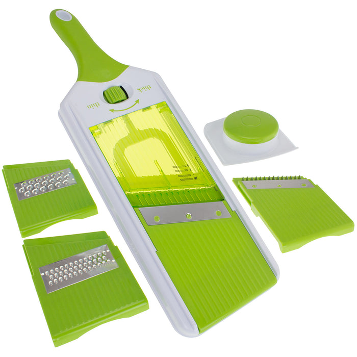 7-in-1 Onion, Vegetable, Fruit and Cheese Chopper with Mandoline Slicer and Storage Lid