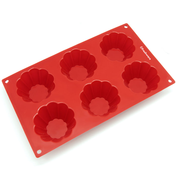 6-Cavity Silicone Brioche, Cheesecake, Panna Cotta, Pudding, Jello Sho —  Freshware