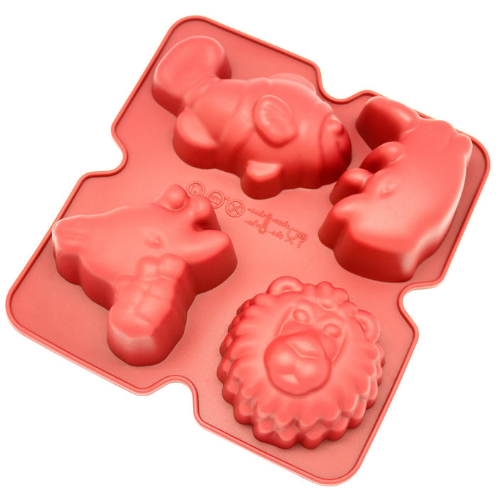 Silicone Molds [Lion, 4 Cup] Cupcake Baking Pan - Free Paper Muffin Cu —  Freshware