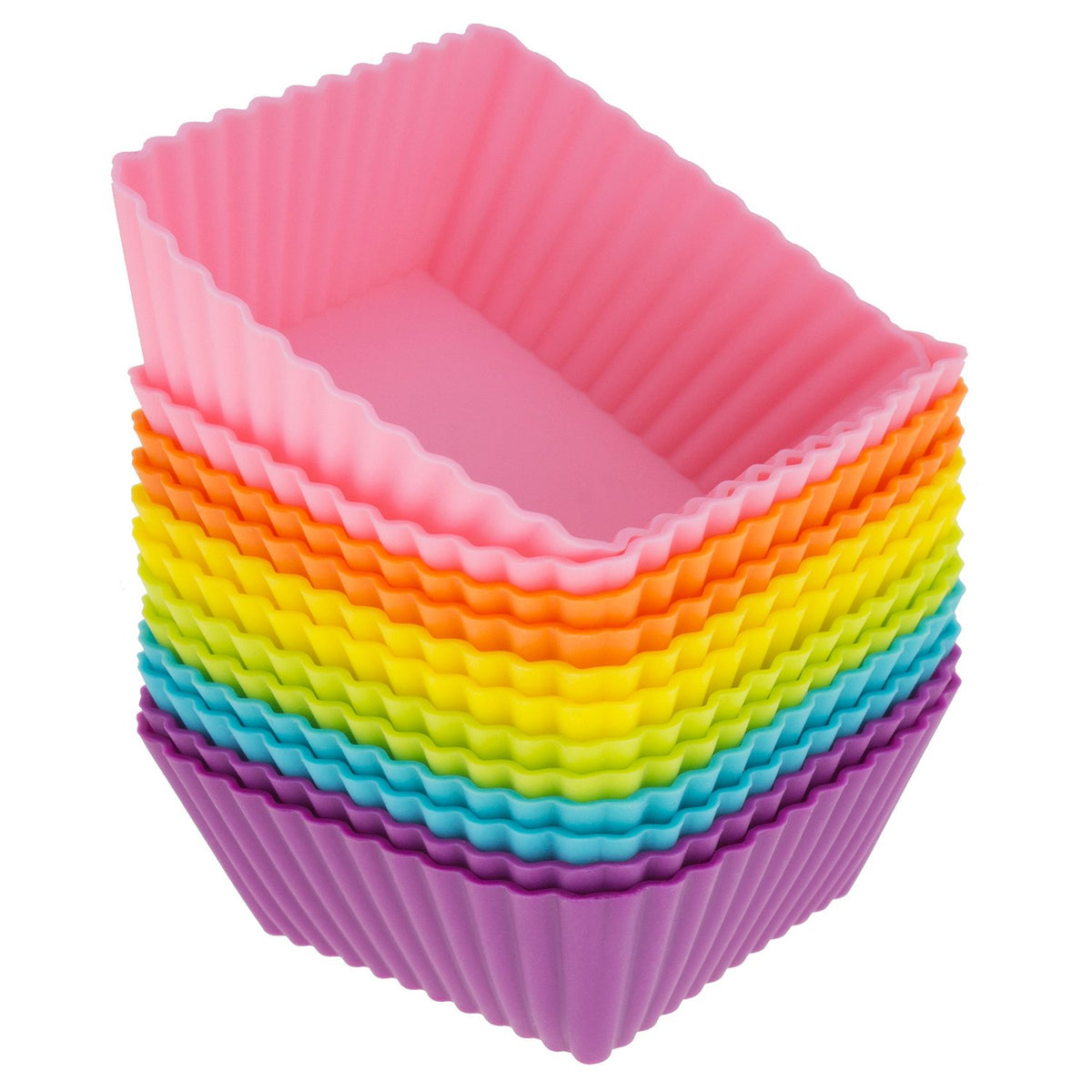 Silicone Baking Cups Set of 16 Standard Size 8 Rainbow Colors Non-stic –  ClearFinn