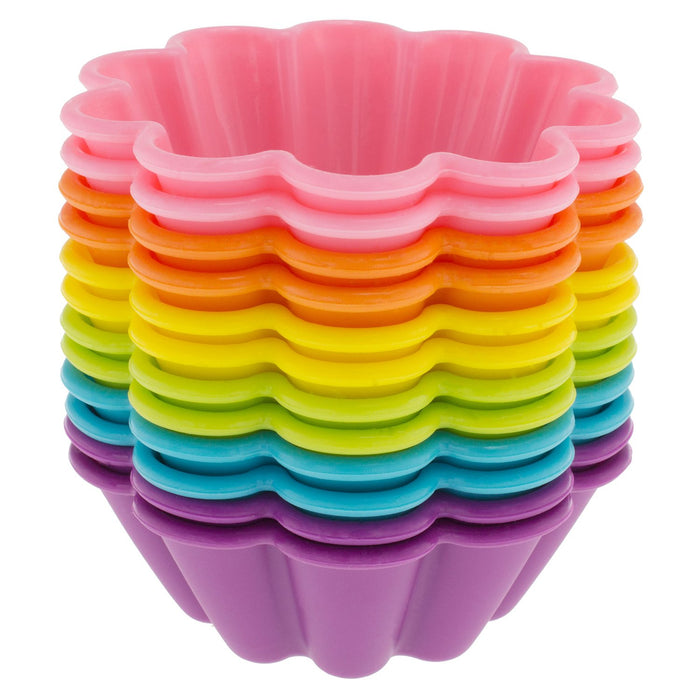 Freshware Silicone Baking Cups [12-Pack] Reusable Cupcake Liners Non-S