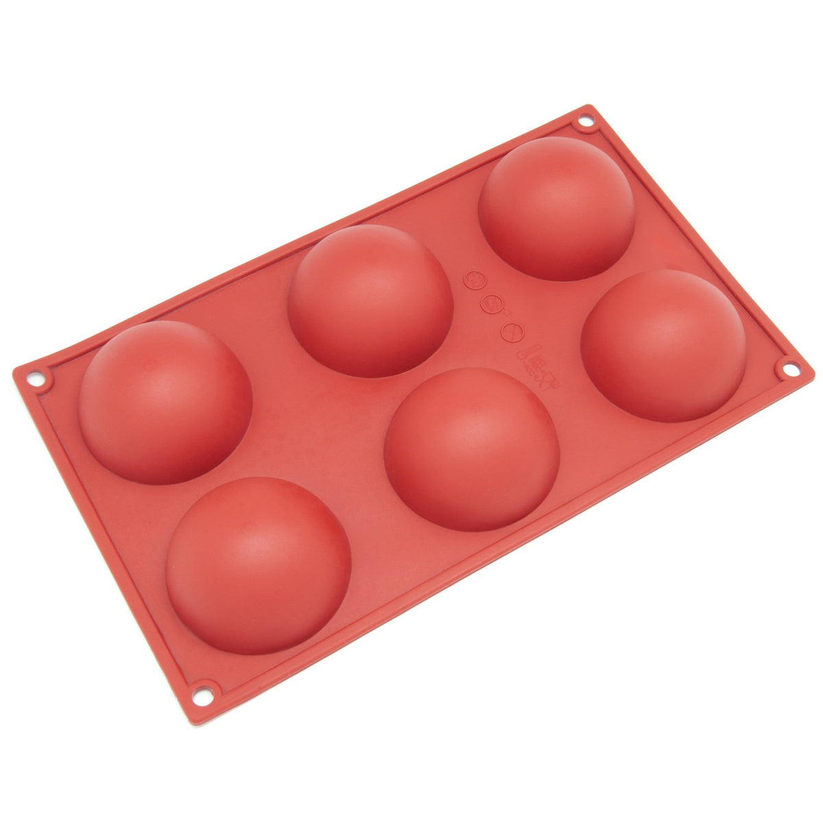Silicone Molds Half Sphere 6 Cup Cupcake Baking Pan Free Paper Mu Freshware